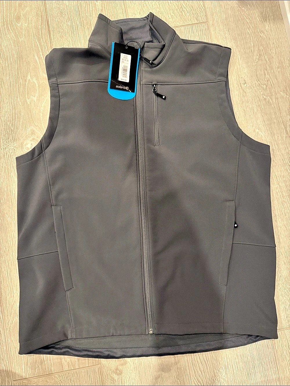 Solaris Men's Softshell Vest Gray Large NWT